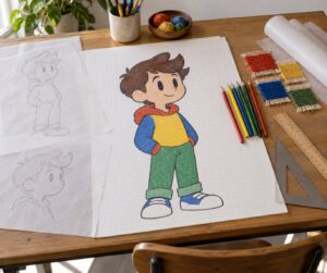 how to make a cartoon for a tapestry