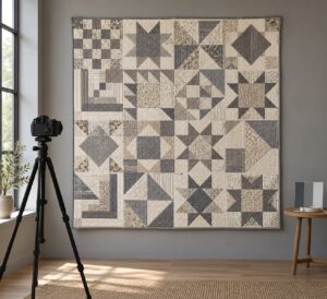 how to photograph a quilt without glare