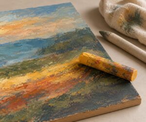 can you use oil pastels over acrylic paint