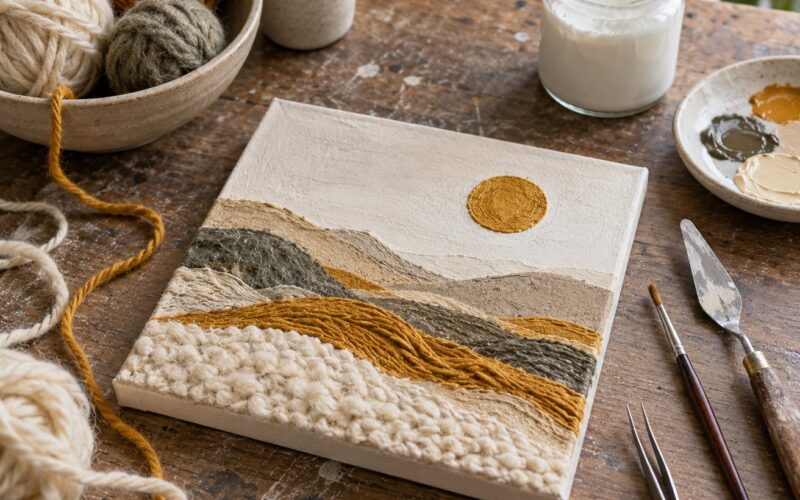 How to Add Yarn to a Mixed Media Painting Guide (October 2026)