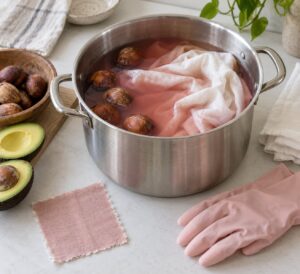 how to dye fabric with avocado pits