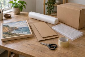 how to pack art for shipping on a budget