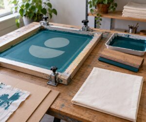 how to screen print on fabric without a press