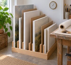 how to store canvases without damaging them