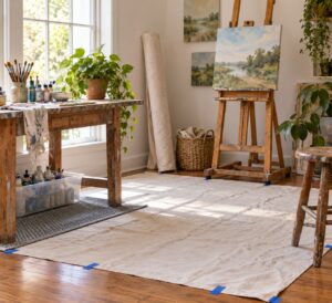 how to protect floors in a home studio