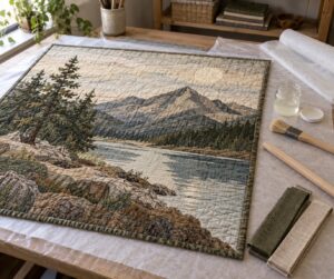how to seal a finished art quilt for hanging