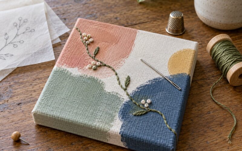 How to Hand Embroider on Top of a Painting 2026