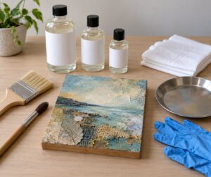 how to use varnish on mixed media work