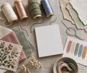 how to choose embroidery thread for mixed media