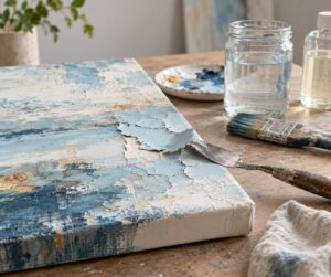 how to stop acrylic paint cracking on canvas