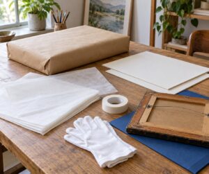 how to wrap art for storage long term