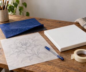 how to use carbon paper to transfer a design