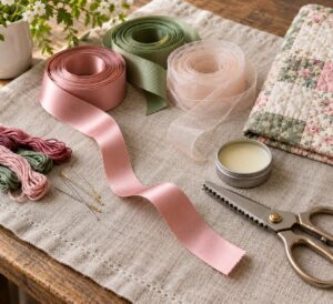 how to incorporate hair ribbon in textile art