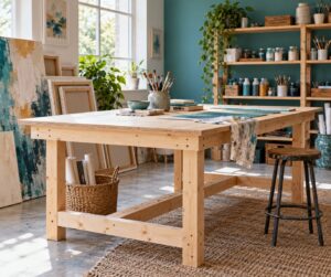 how to build a cheap studio work table