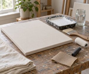how to gesso canvas properly