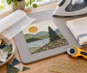 how to use fusible web in fabric collage