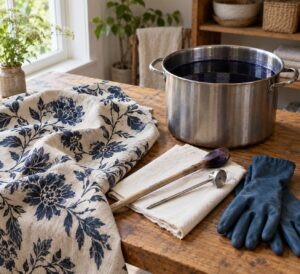 how to overdye printed fabric