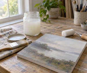 how to use matte medium as a sealer