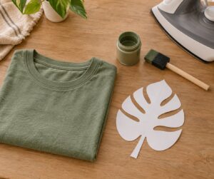 how to use freezer paper stencils on fabric