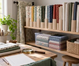 how to store fabric in a small studio