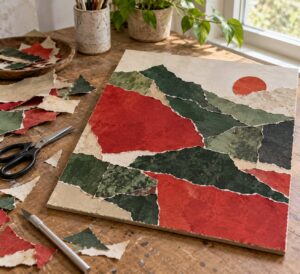 how to use complementary colors in collage
