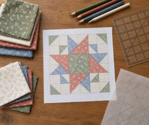 how to design a quilt pattern on paper