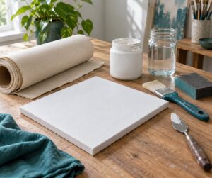 how to prime raw canvas for mixed media