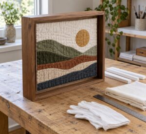 how to frame textile art without glass