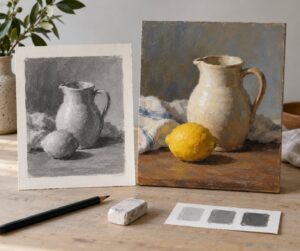 how to use a value sketch before painting