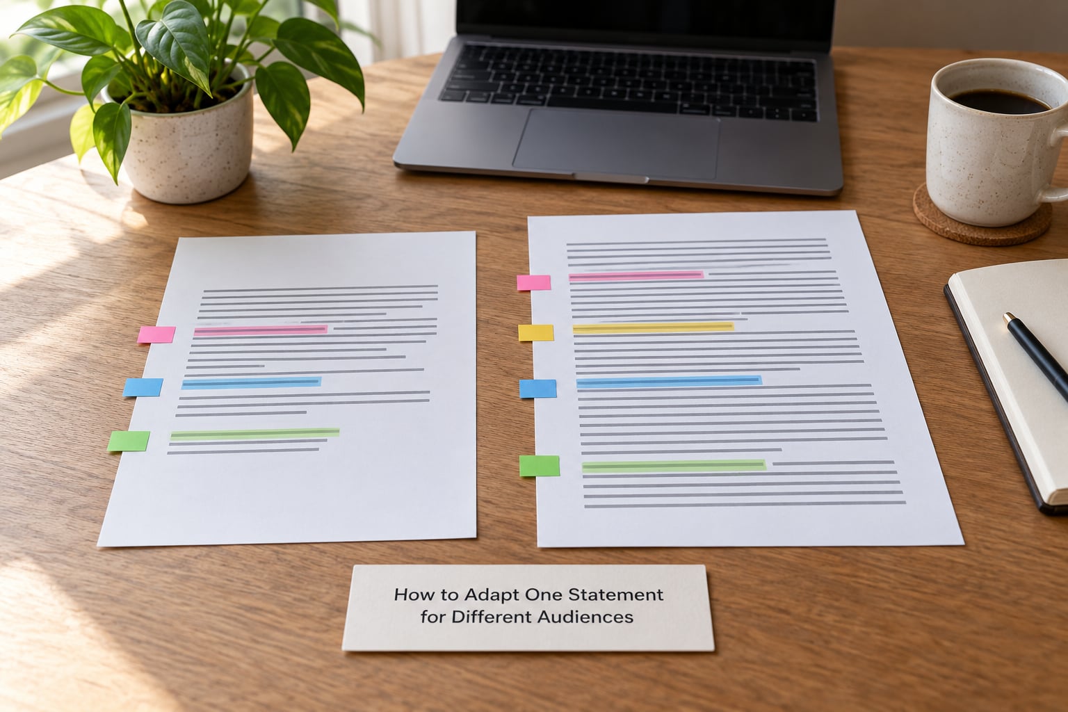 How to Adapt One Statement for Different Audiences