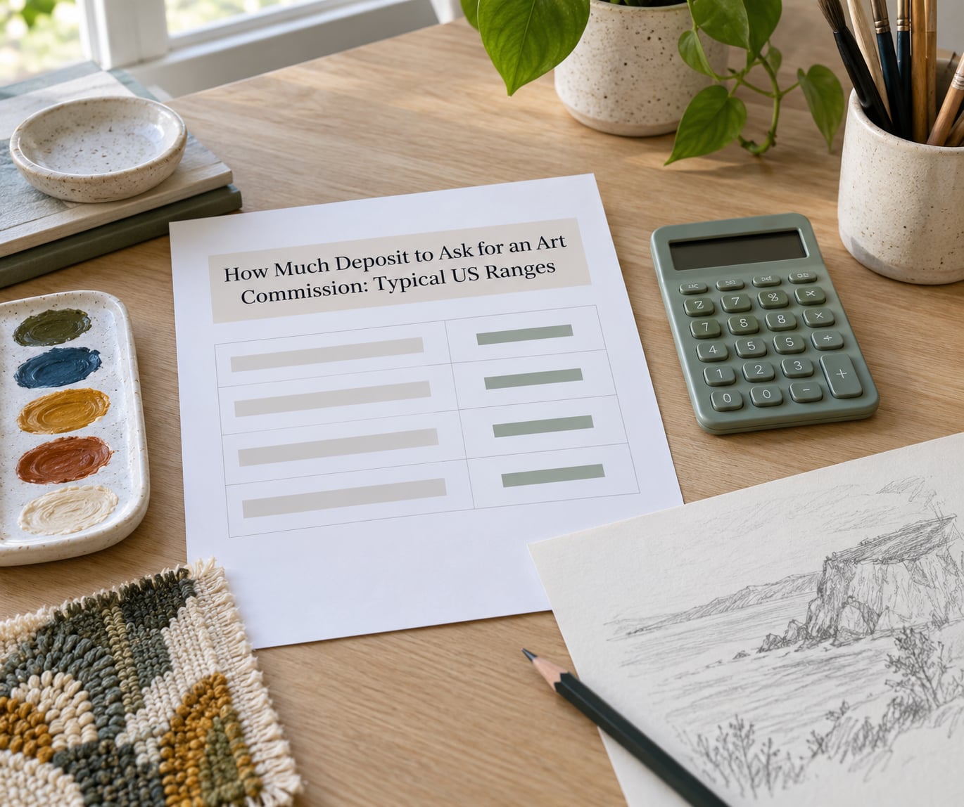 How Much Deposit to Ask for an Art Commission: Typical US Ranges