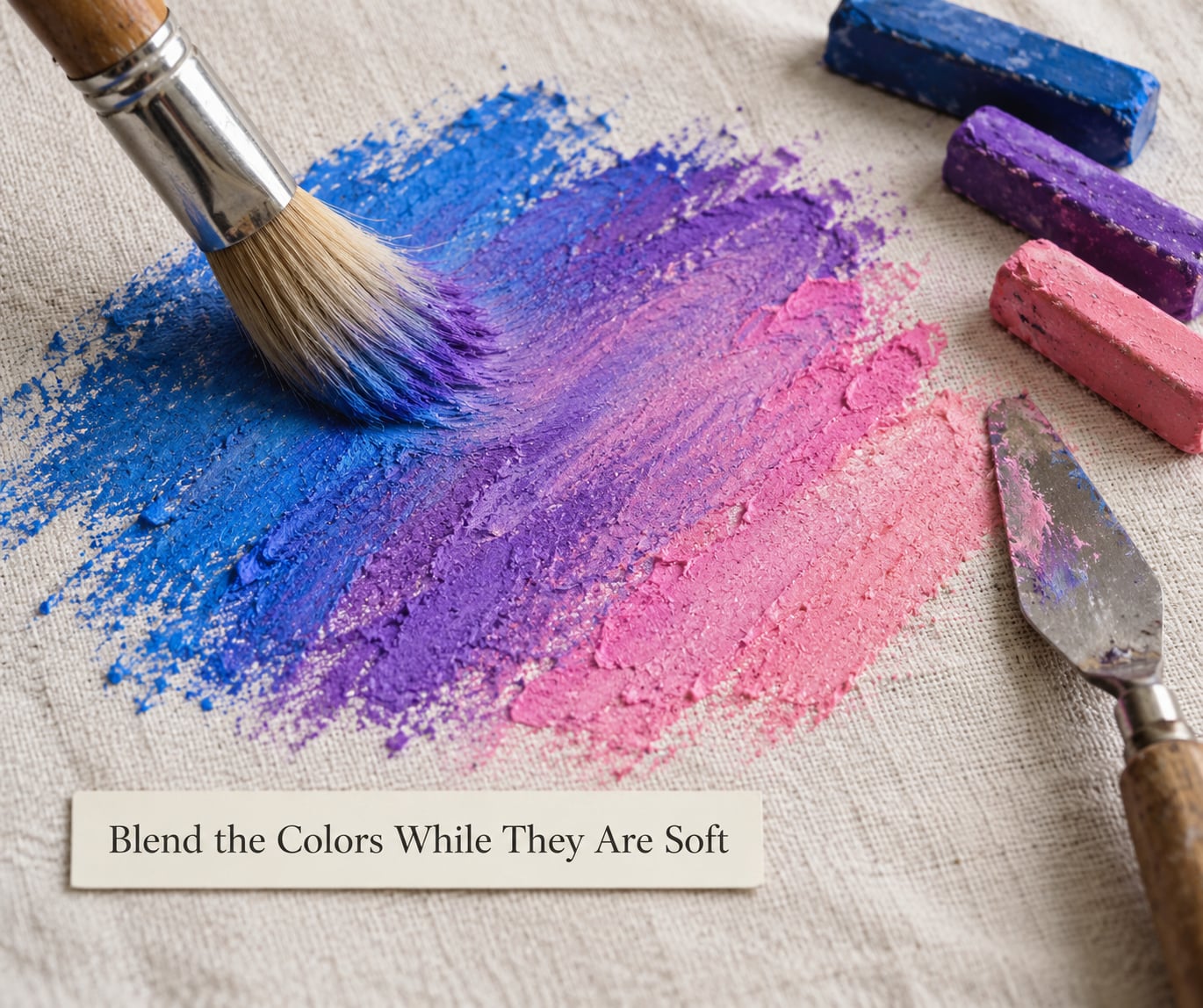 Blend the Colors While They Are Soft