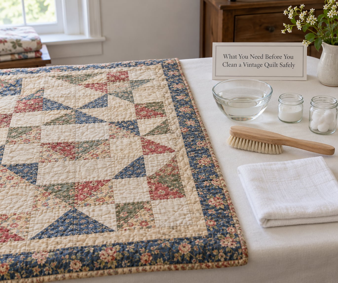 What You Need Before You Clean a Vintage Quilt Safely