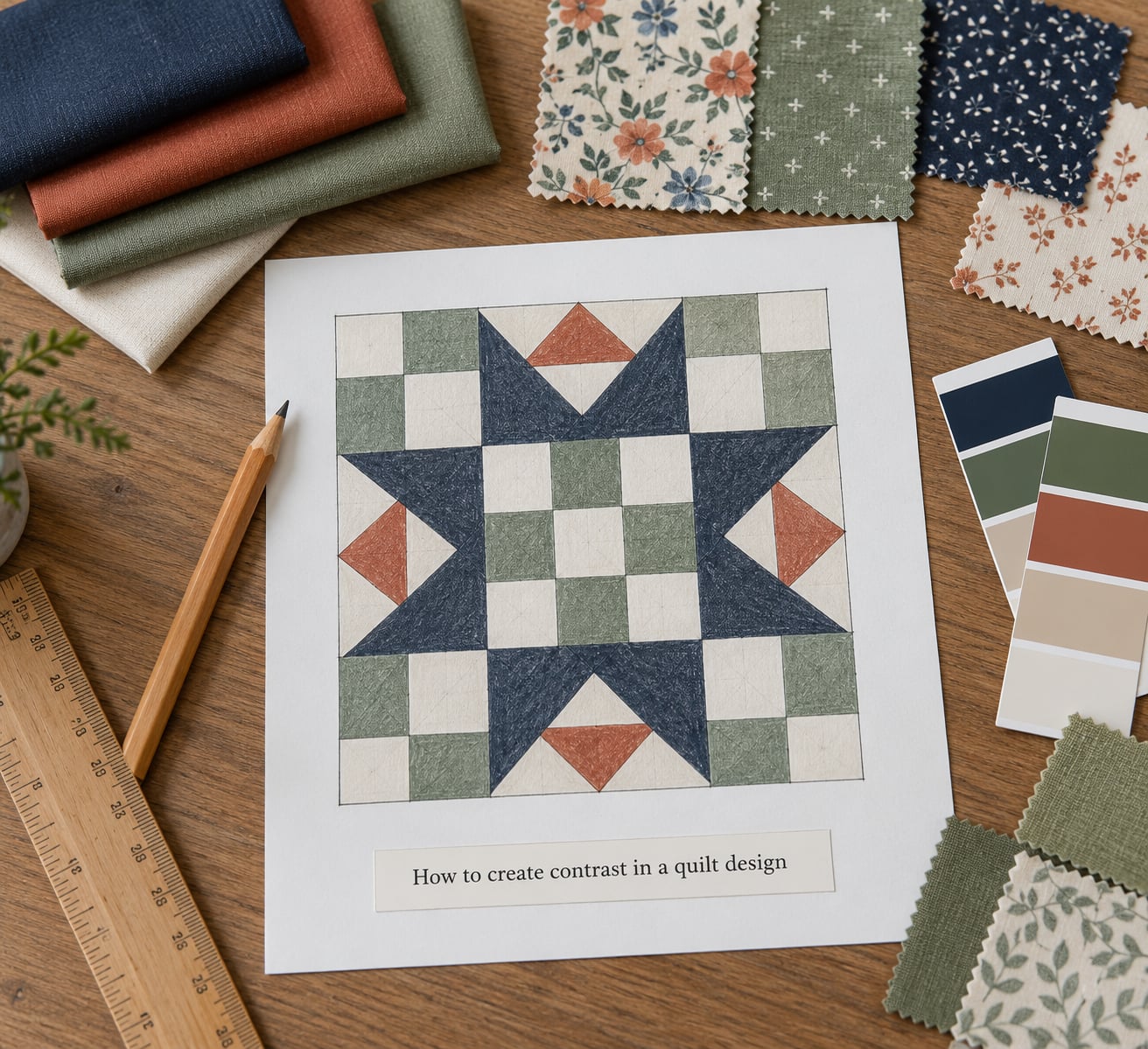 How to create contrast in a quilt design