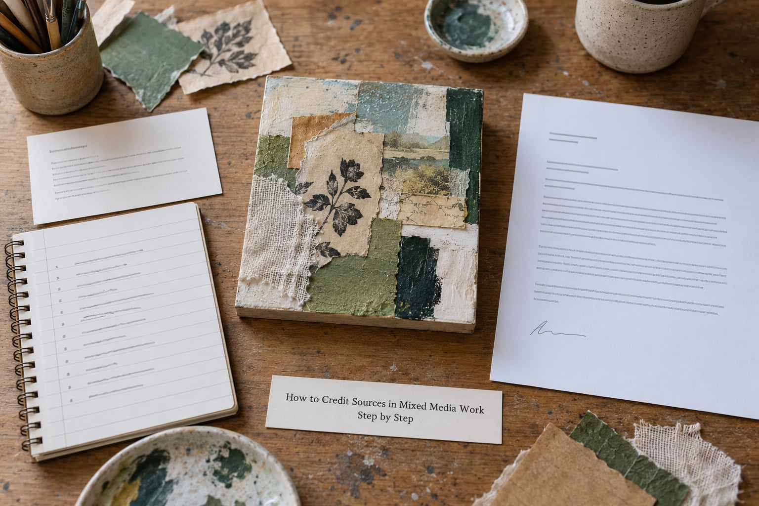 How to Credit Sources in Mixed Media Work Step by Step