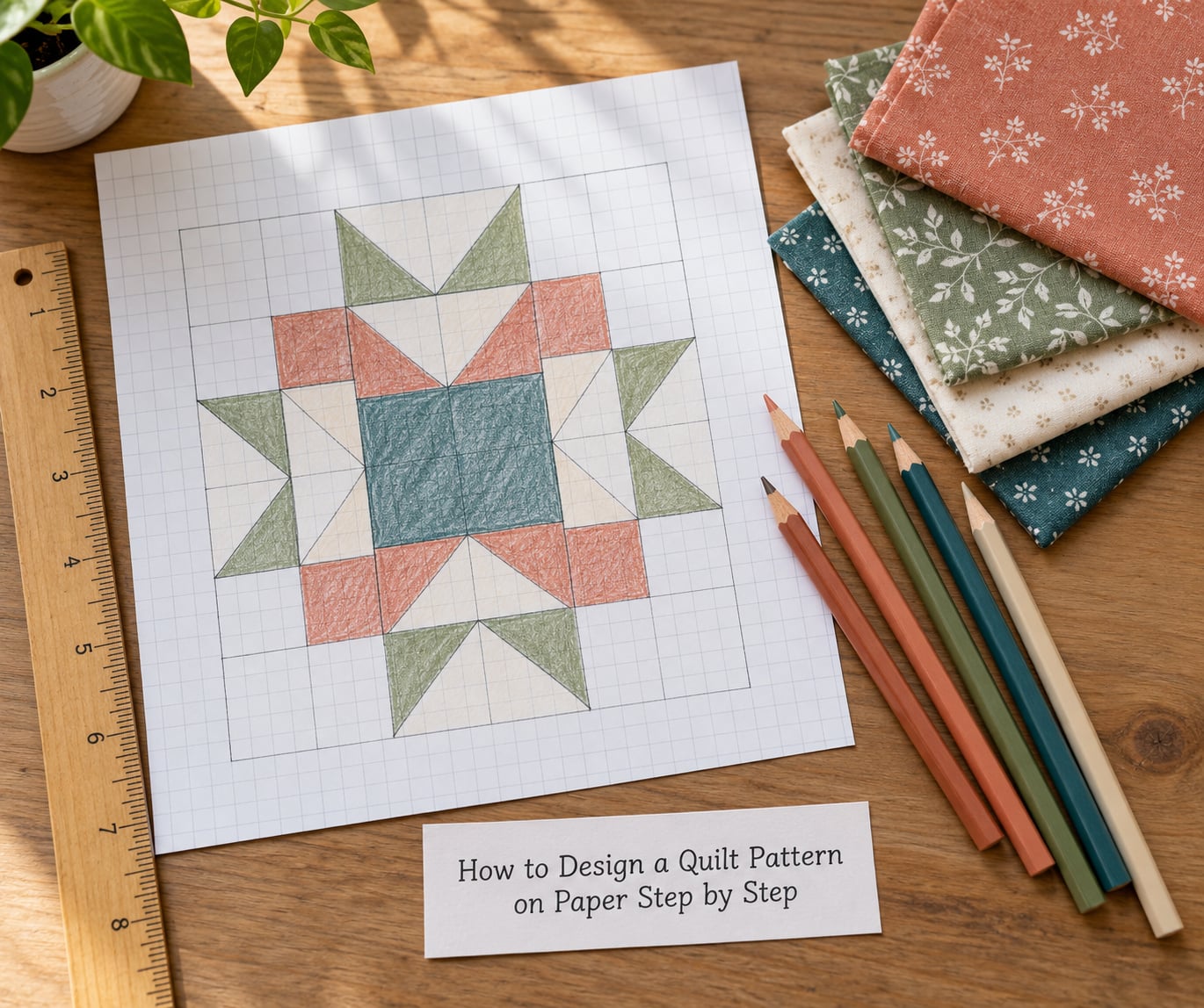 How to Design a Quilt Pattern on Paper Step by Step