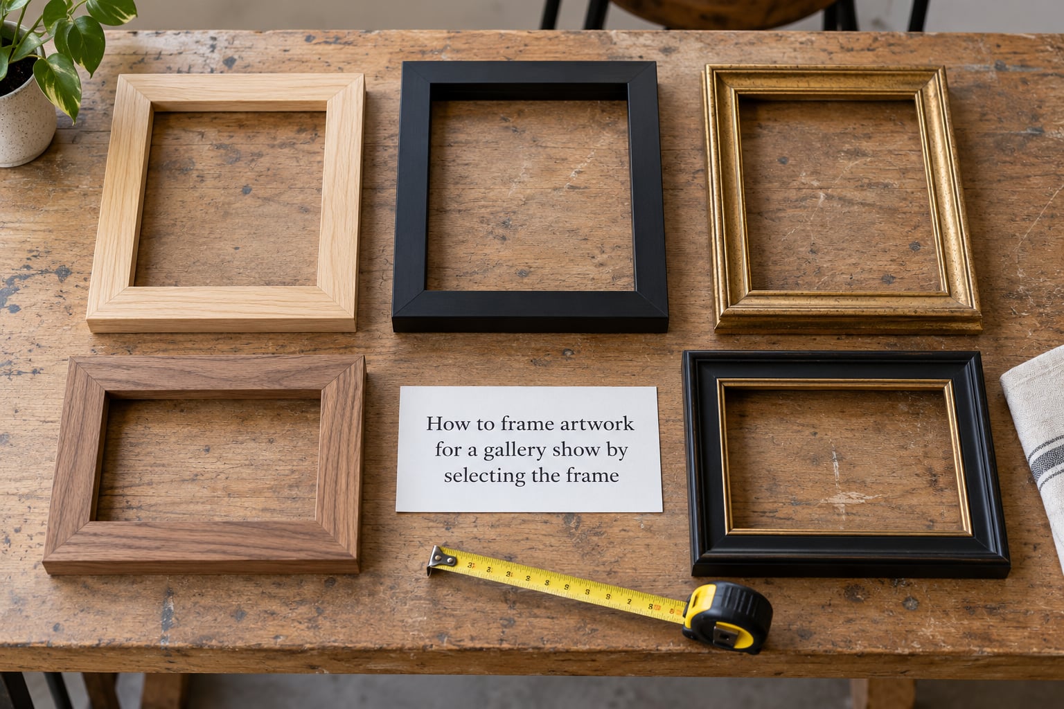 How to frame artwork for a gallery show by selecting the frame