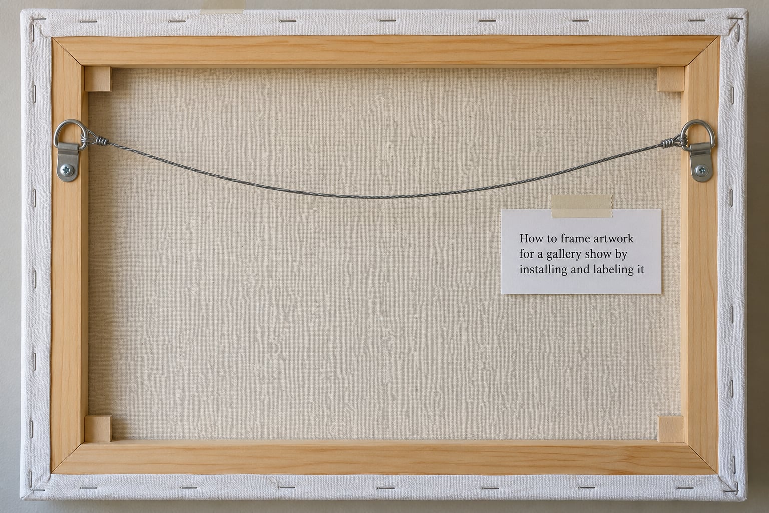 How to frame artwork for a gallery show by installing and labeling it