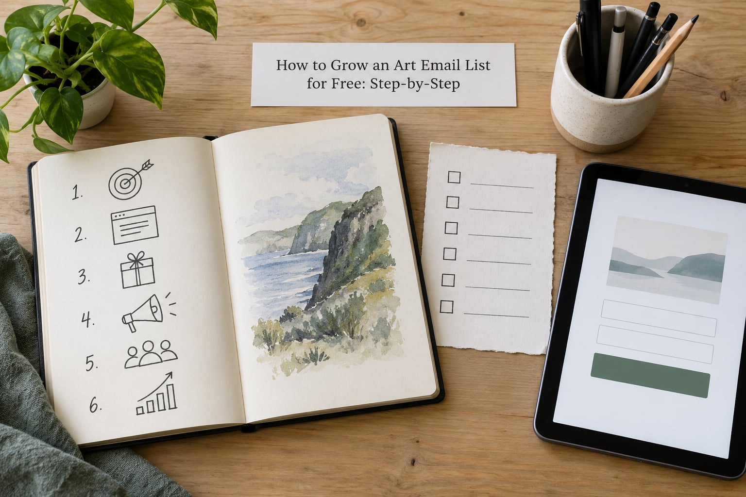 How to Grow an Art Email List for Free: Step-by-Step