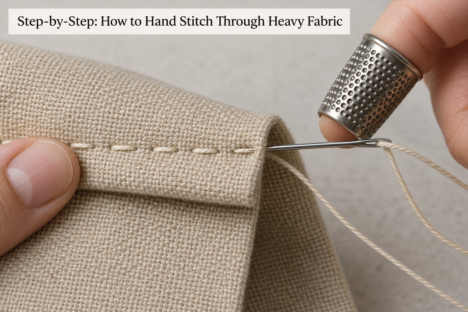 Step-by-Step: How to Hand Stitch Through Heavy Fabric