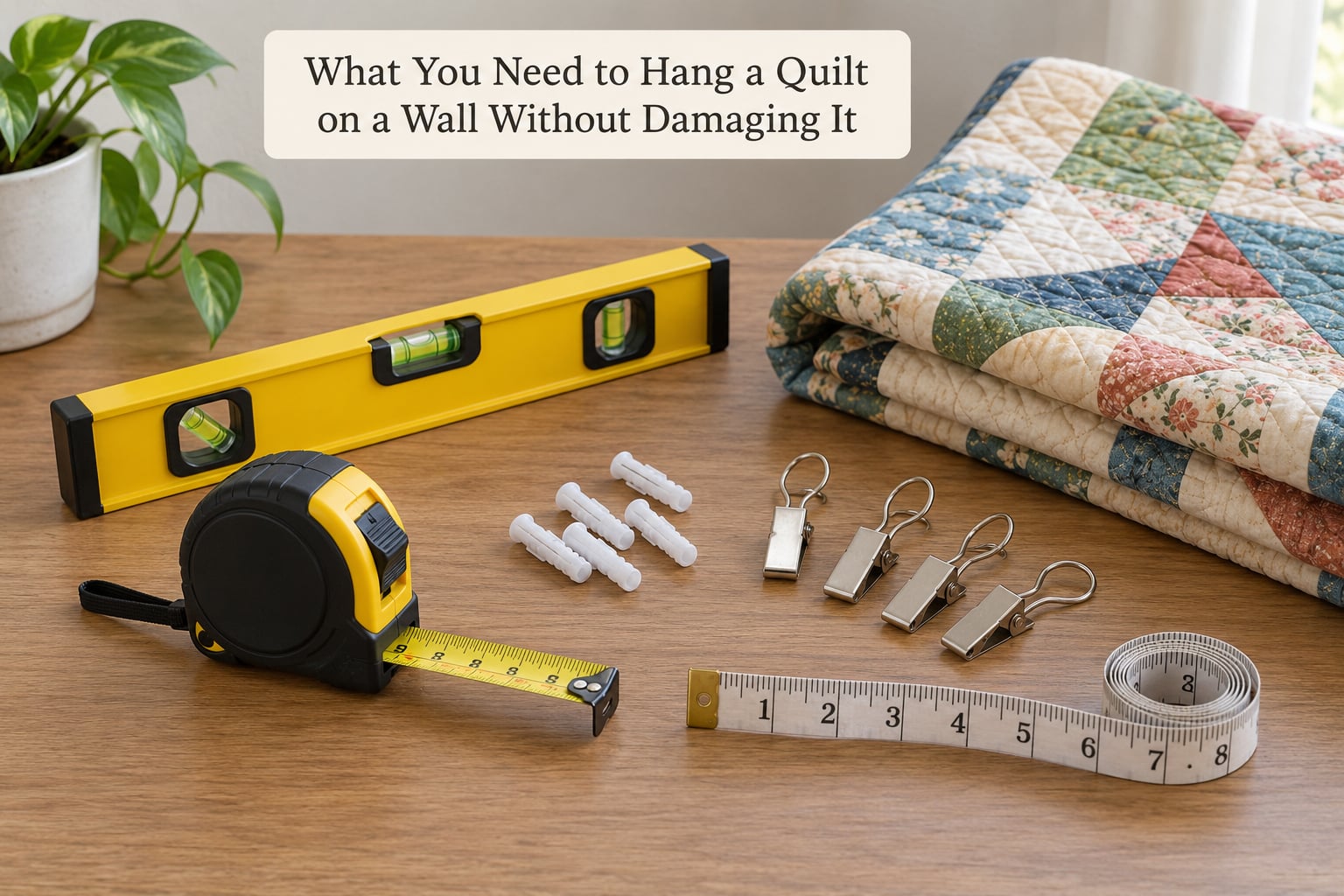 What You Need to Hang a Quilt on a Wall Without Damaging It
