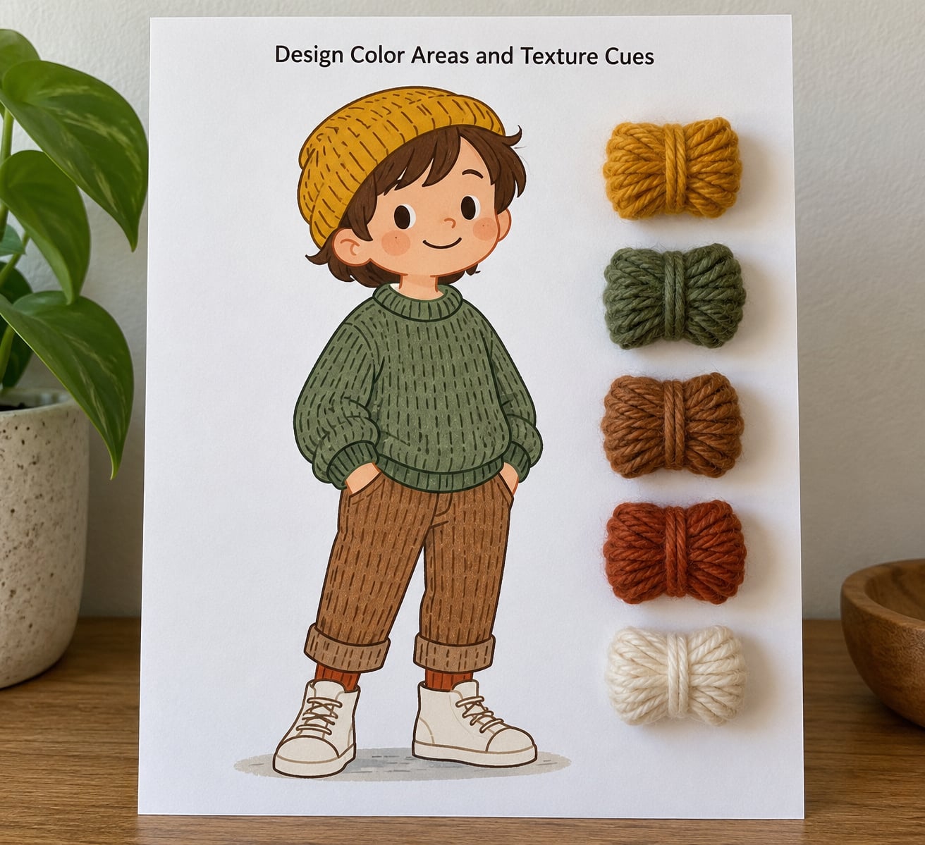 Design Color Areas and Texture Cues