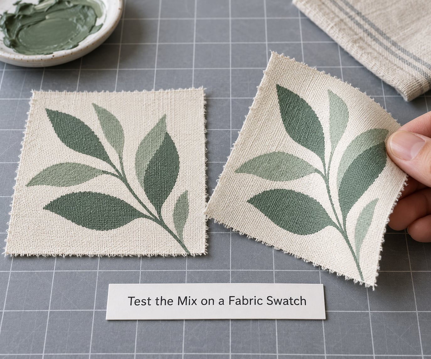 Test the Mix on a Fabric Swatch