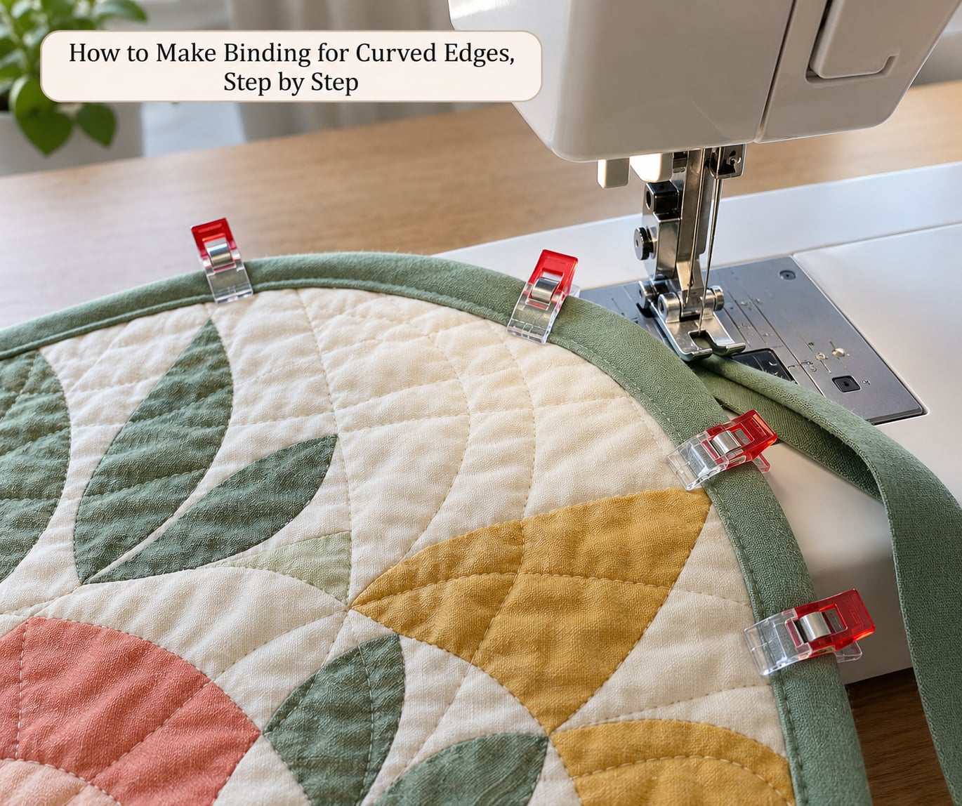How to Make Binding for Curved Edges, Step by Step