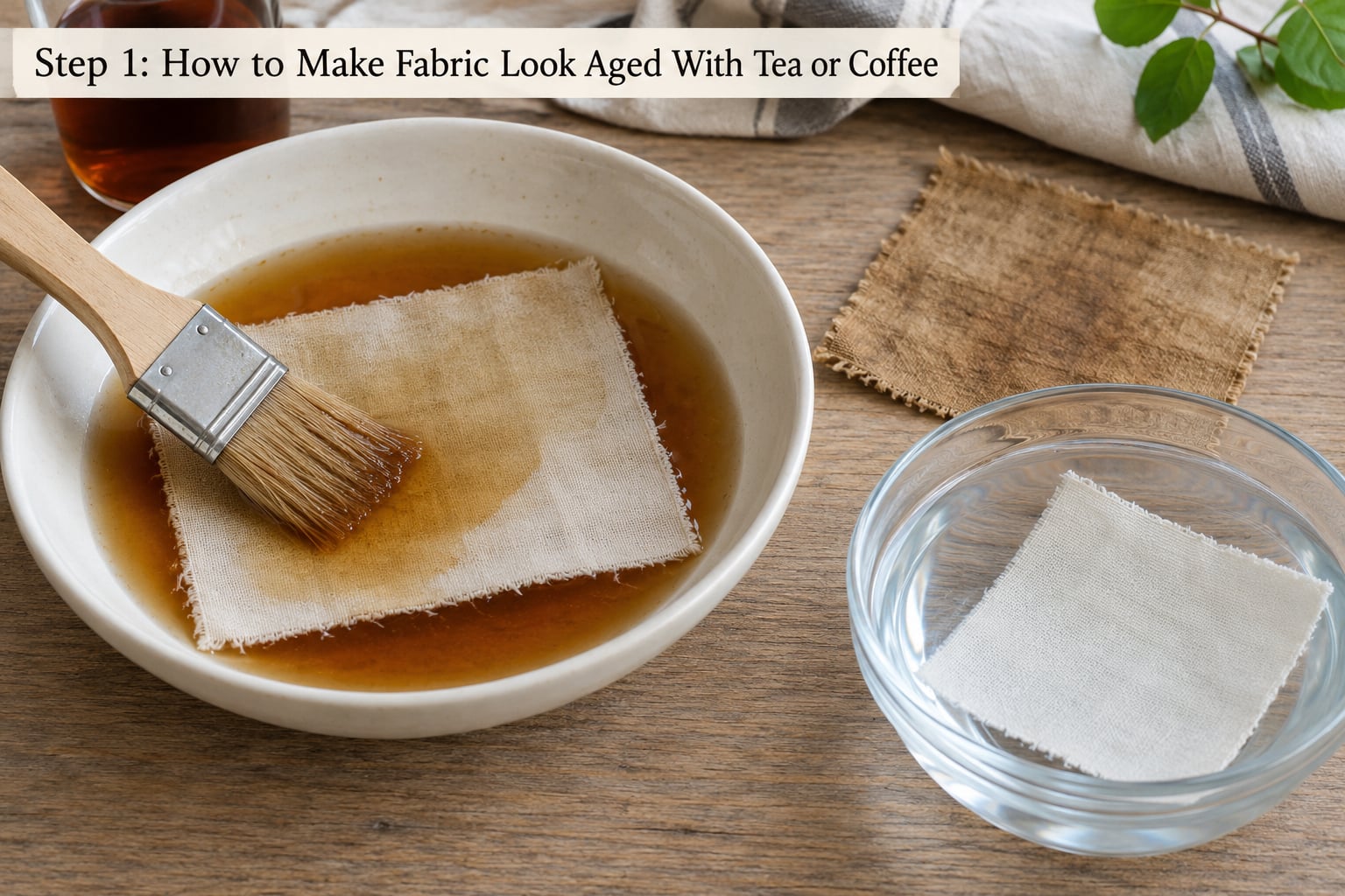 Step 1: How to Make Fabric Look Aged With Tea or Coffee