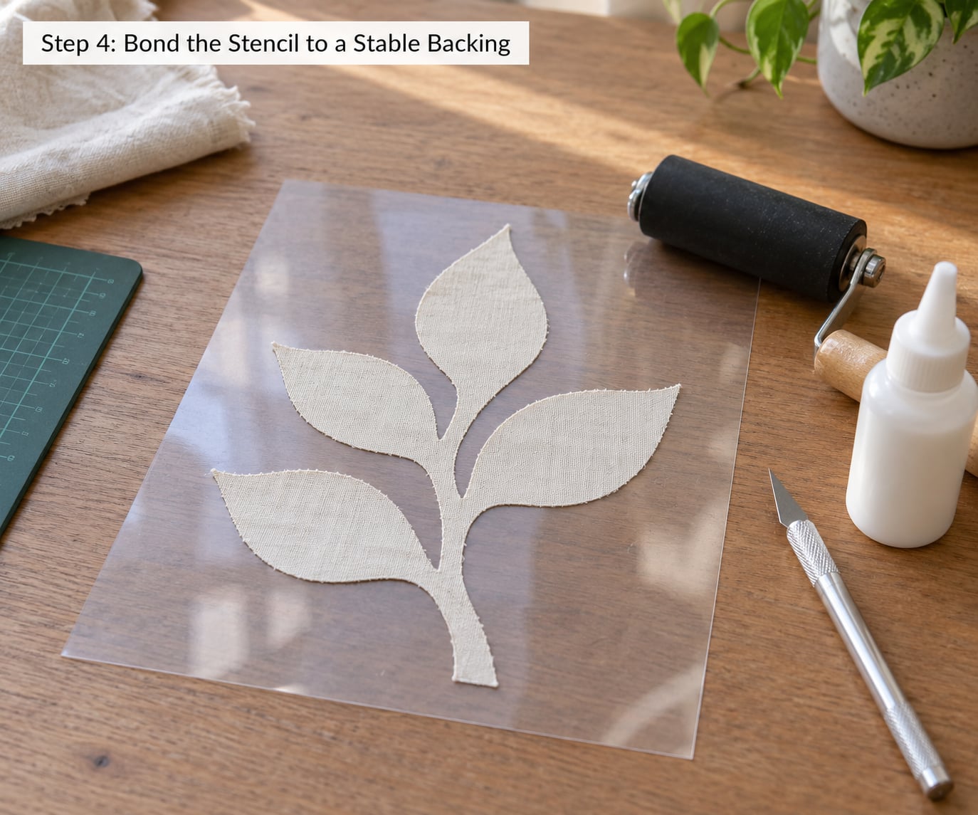 Step 4: Bond the Stencil to a Stable Backing