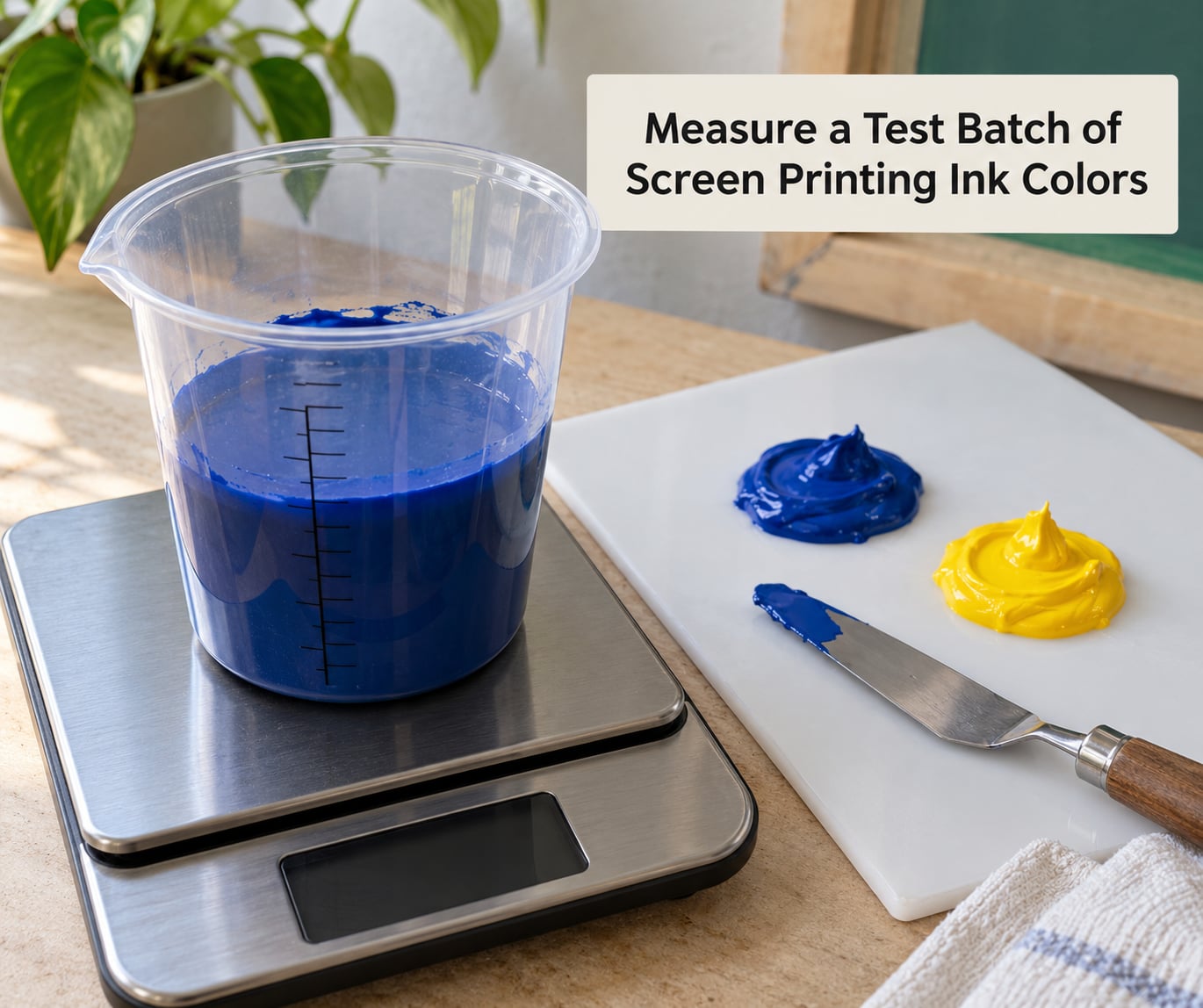 Measure a Test Batch of Screen Printing Ink Colors