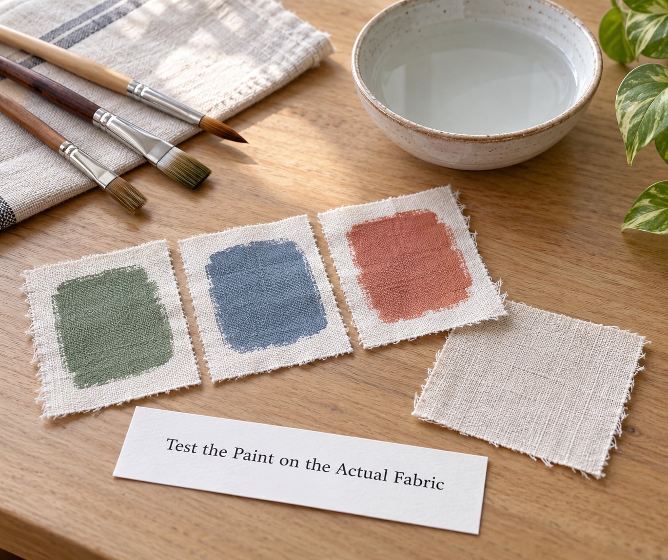 Test the Paint on the Actual Fabric