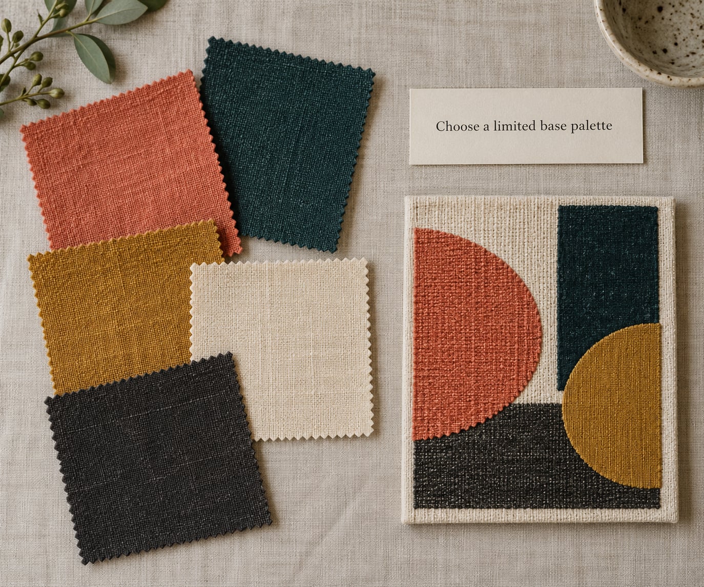 Choose a limited base palette