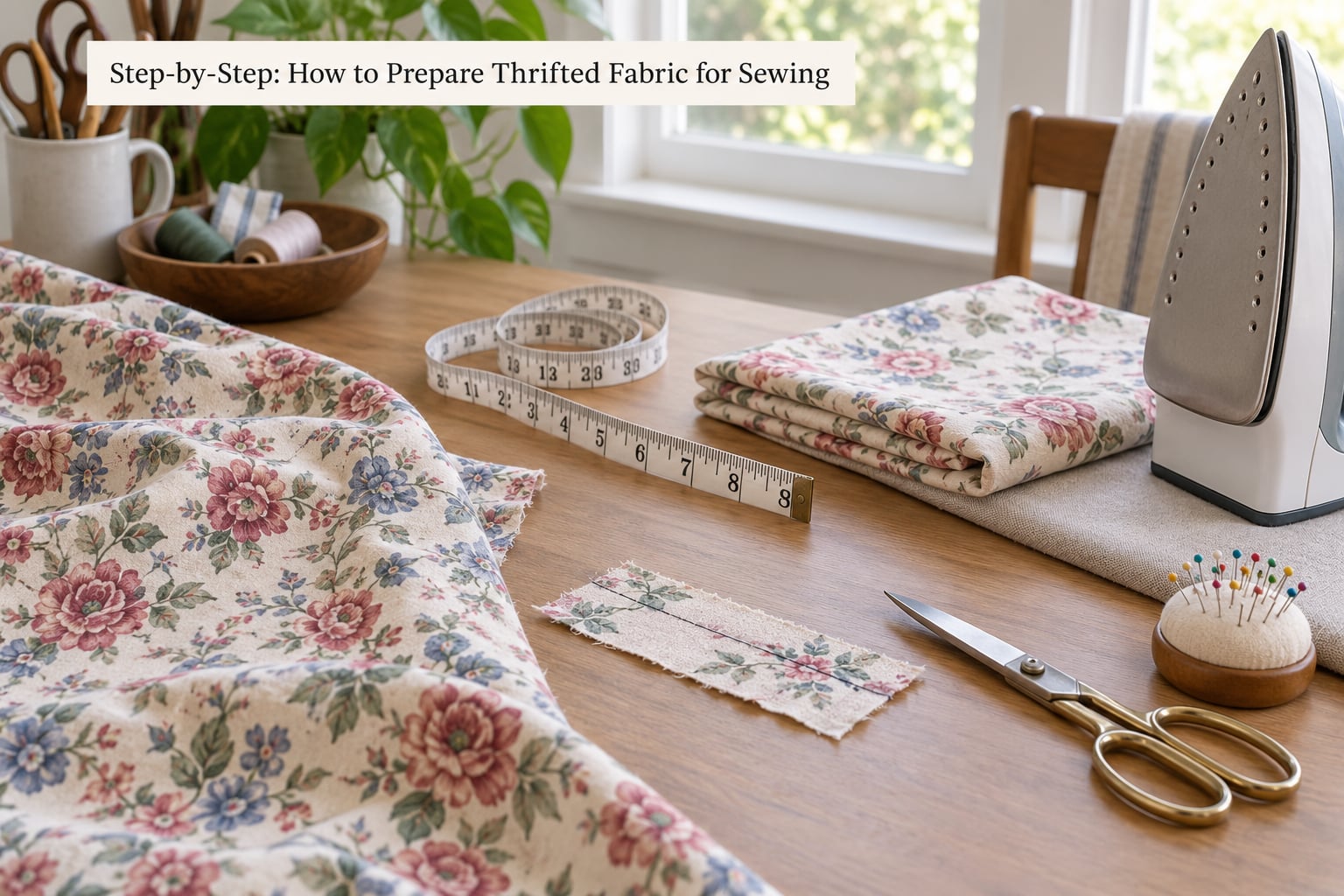 Step-by-Step: How to Prepare Thrifted Fabric for Sewing